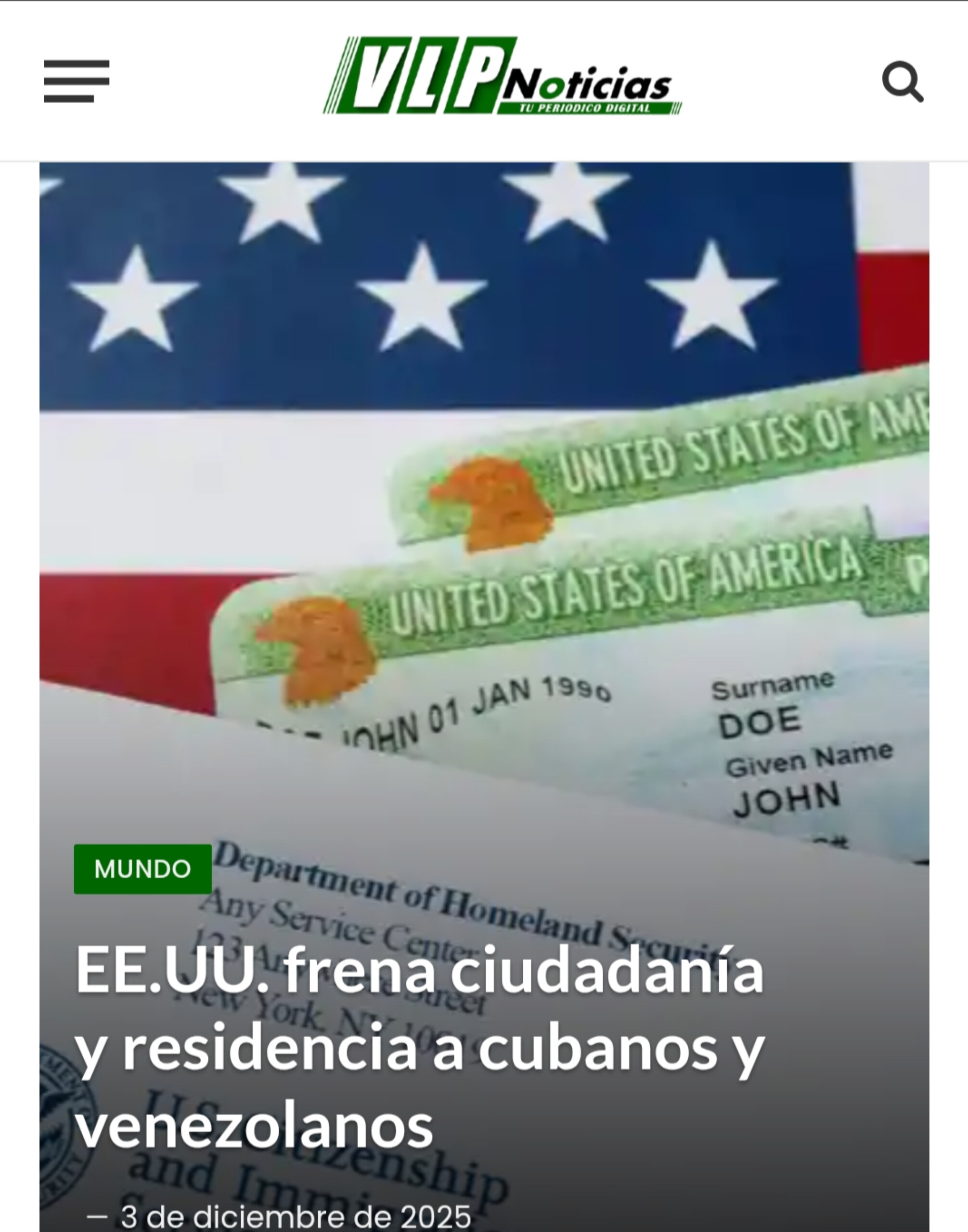 Estados Unidos frena residencia y ciudadanía a ciudadanos cubanos y venezolanos 