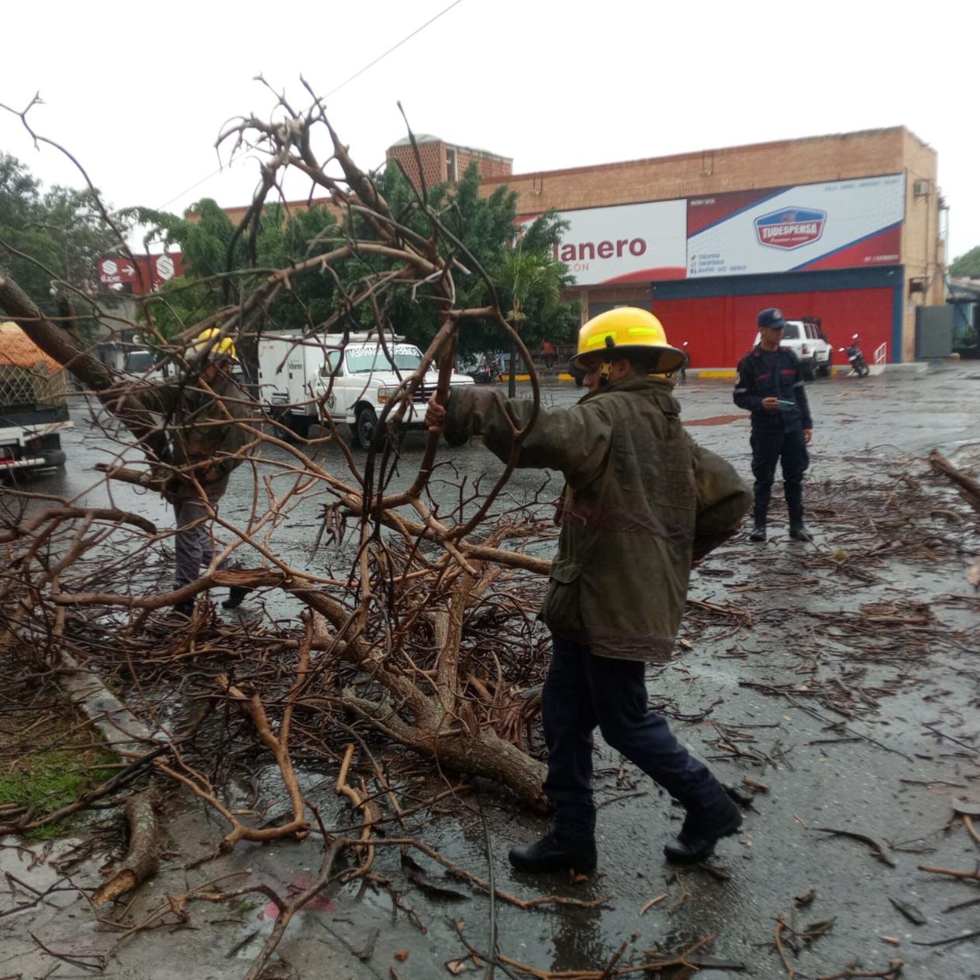 Cuerpo de Bomberos atienden incidencias por lluvias y vientos en Barquisimeto